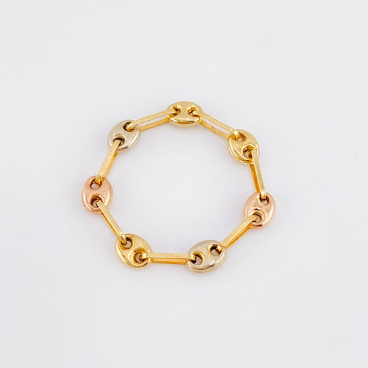 Anillo Gc 0.8gr / T4 1/2 - T4 3/4 / 4mm Tres Oros 18K
