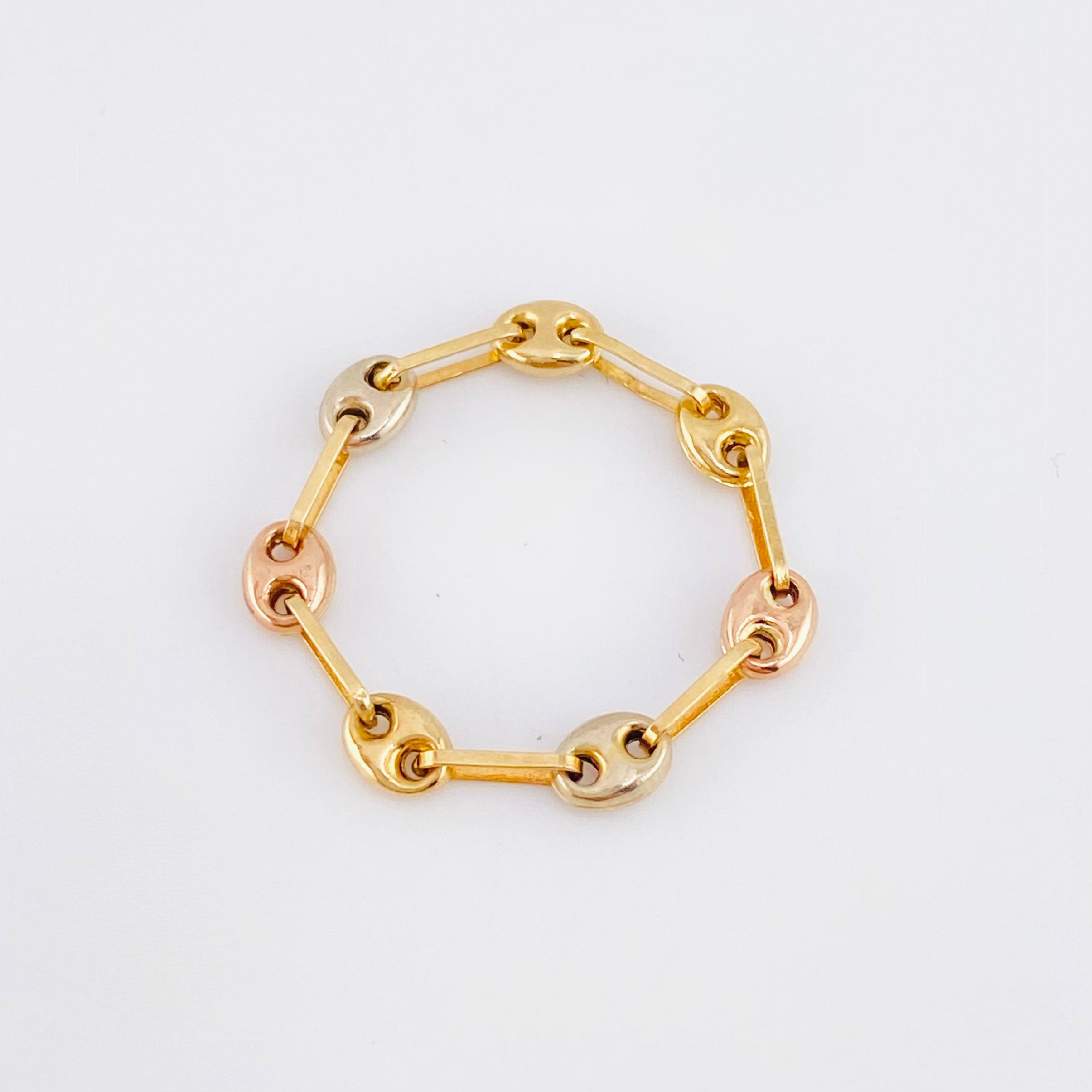 Anillo Gc 0.45gr / T3 / 3mm Tres Oros 18K