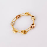 Anillo Gc 0.55gr / T5 - T5 1/2 / 3mm Tres Oros18K *