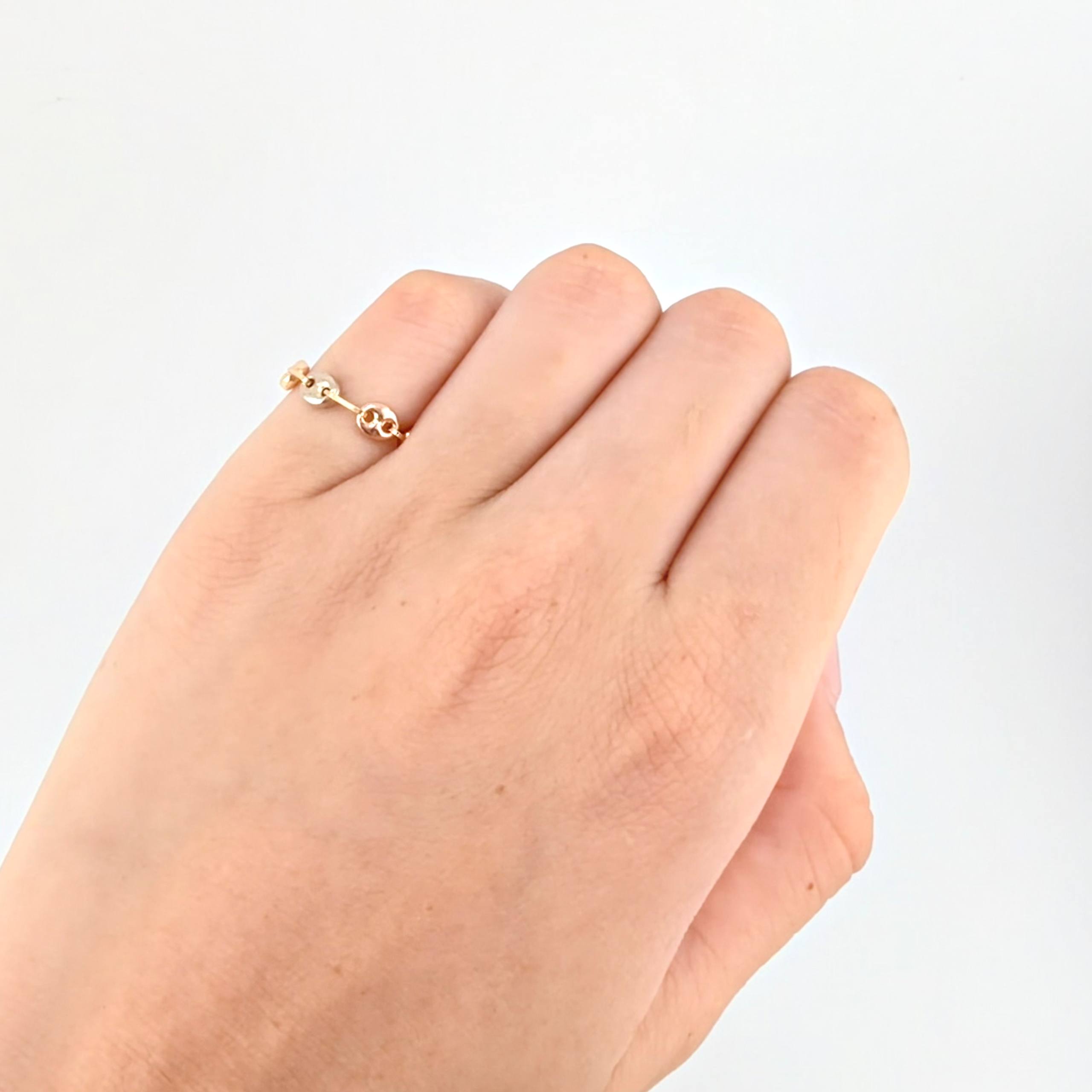 Anillo Gc 0.55gr / T5 - T5 1/2 / 3mm Tres Oros18K *