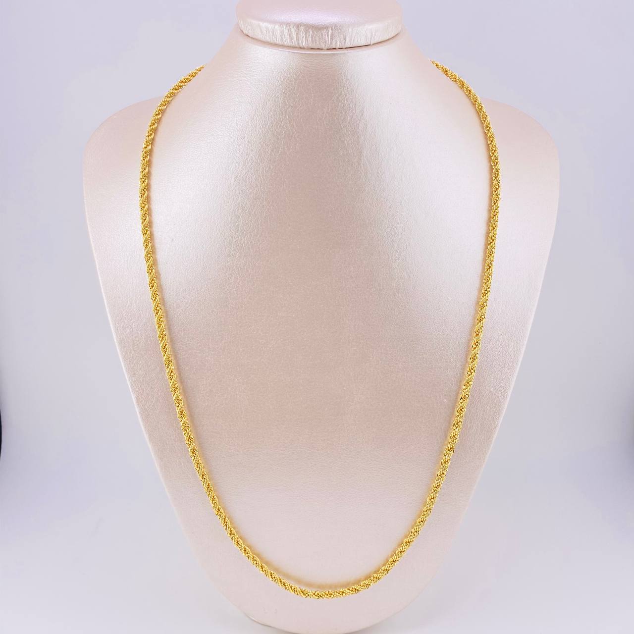 Cadena Lazo Militar 14.45gr / 60cm / 3.3mm Oro Amarillo +3 18K *