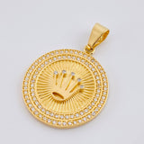 Dije Corona Circular 5.3gr / 3.3cm / Oro Amarillo 18K *