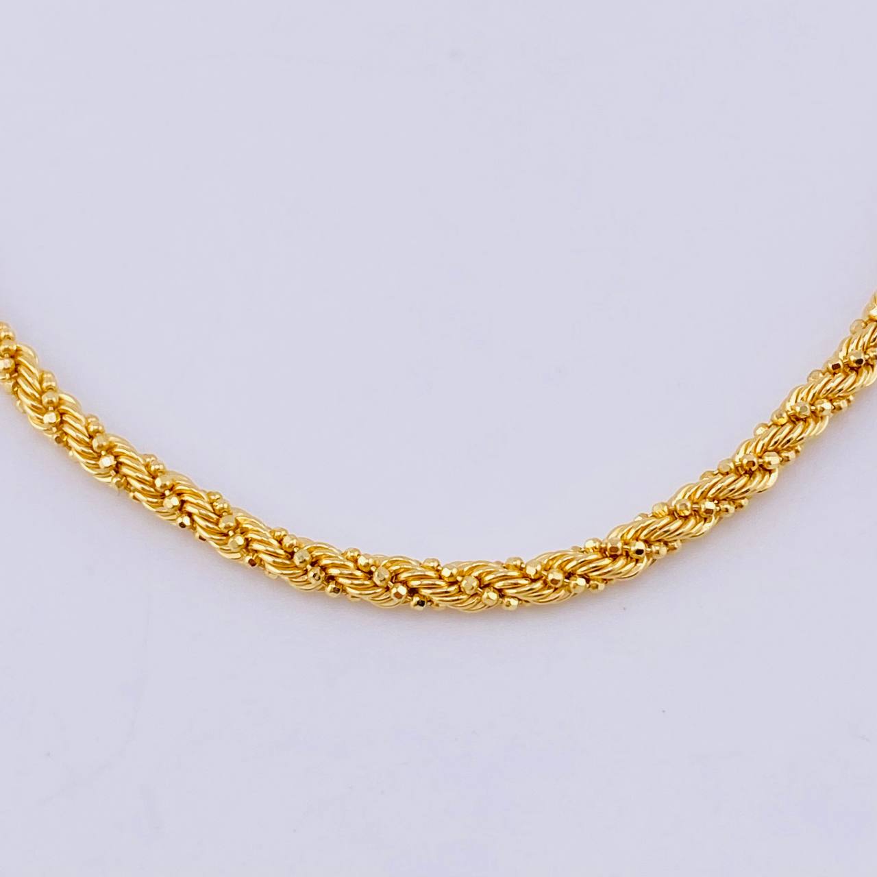 Cadena Lazo Militar 9.6gr / 45cm / 3mm Oro Amarillo +3 18K ©