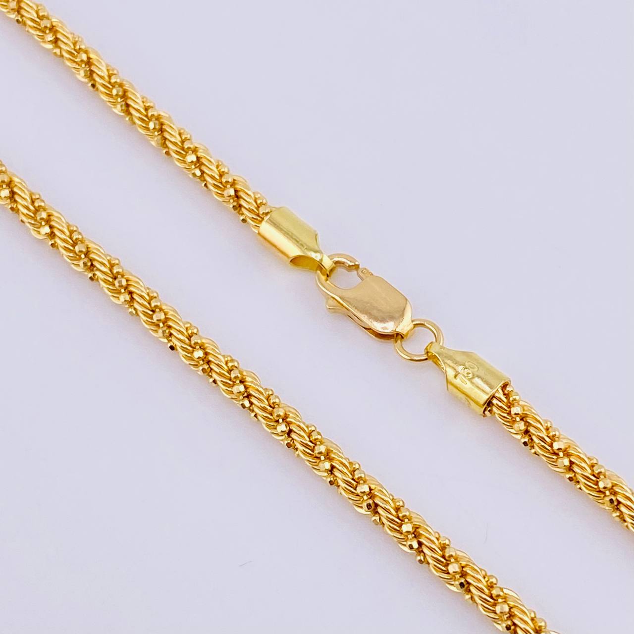 Cadena Lazo Militar 9.6gr / 45cm / 3mm Oro Amarillo +3 18K ©