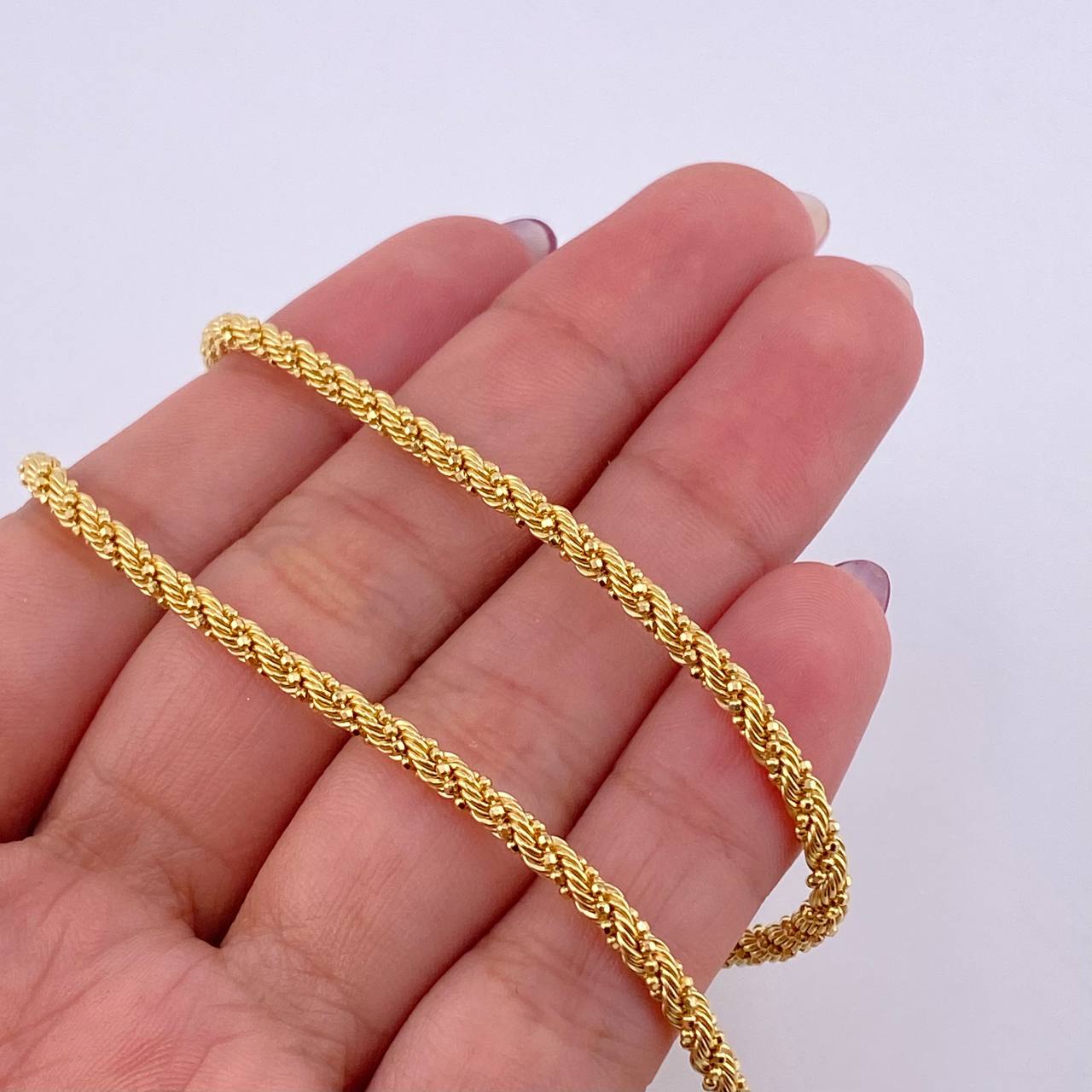 Cadena Lazo Militar 9.6gr / 45cm / 3mm Oro Amarillo +3 18K ©