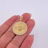 Dije Corona Circular 5.3gr / 3.3cm / Oro Amarillo 18K *