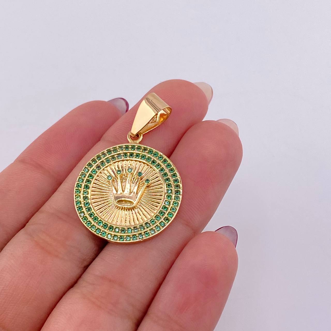 Dije Corona Circular 5gr / 3.3cm / Oro Amarillo 18K *