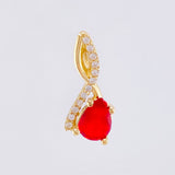 Dije Nota Sol Rojo 1.25gr / 1.8cm / Oro Amarillo 18K