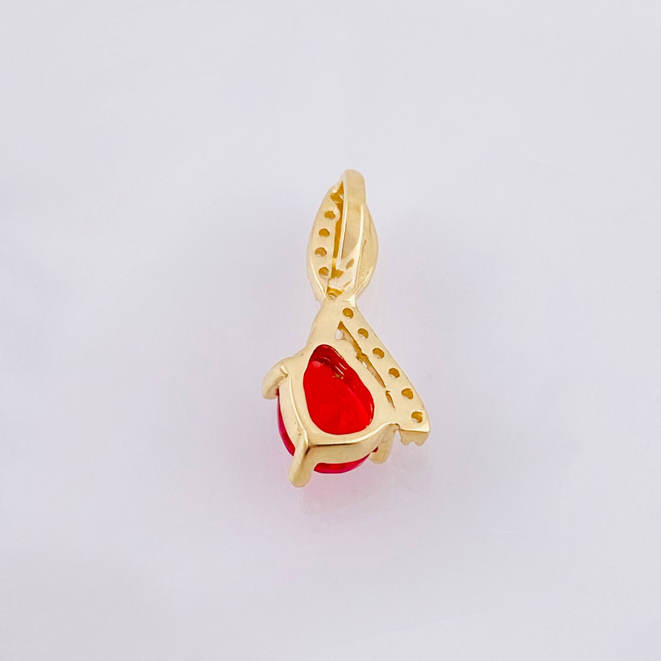 Dije Nota Sol Rojo 1.25gr / 1.8cm / Oro Amarillo 18K