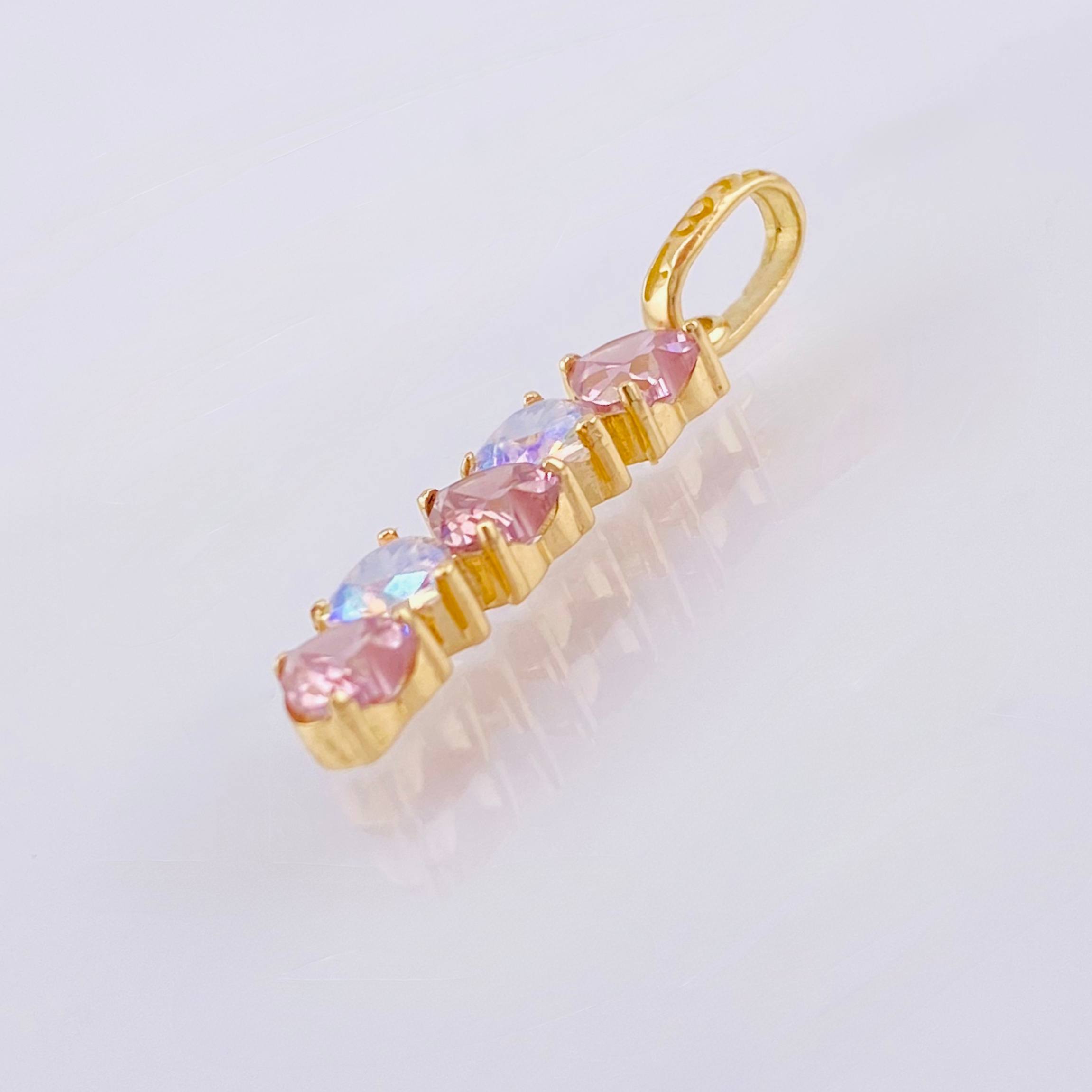 Dije Corazones En ZigZag 1.4gr / 2.7cm / Oro Amarillo 18K