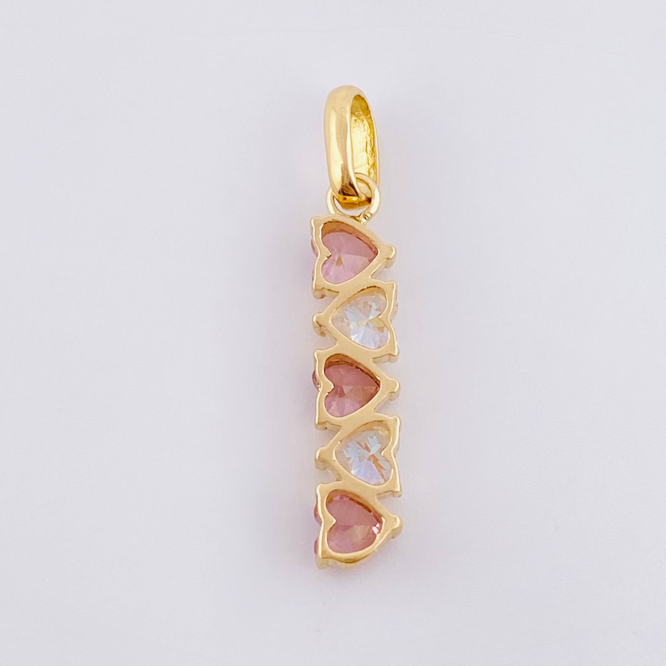 Dije Corazones En ZigZag 1.4gr / 2.7cm / Oro Amarillo 18K