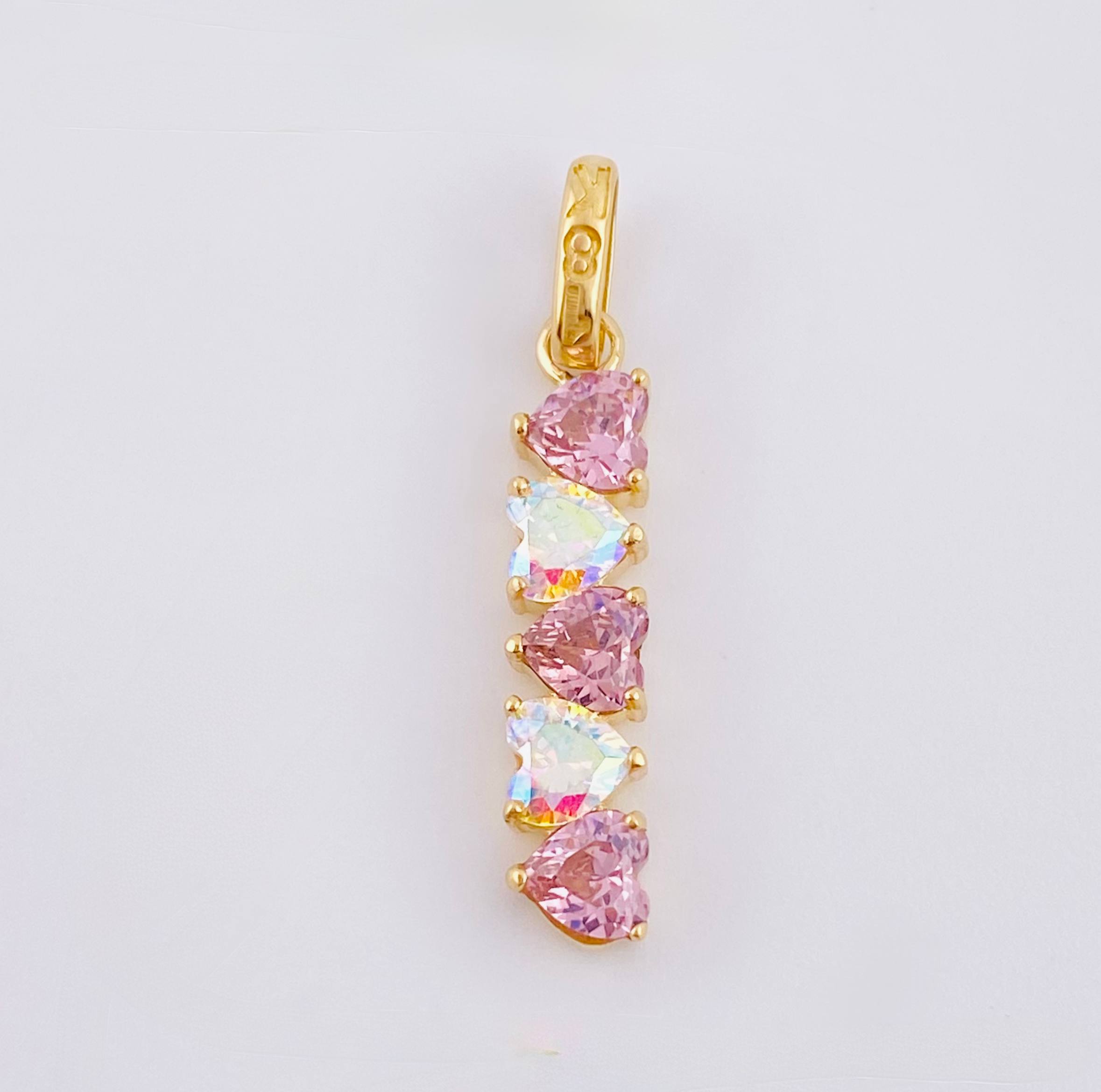 Dije Corazones En ZigZag 1.4gr / 2.7cm / Oro Amarillo 18K
