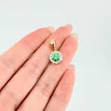 Dije Circular Tupido 0.85gr / 1.5cm / Oro Amarillo 18K