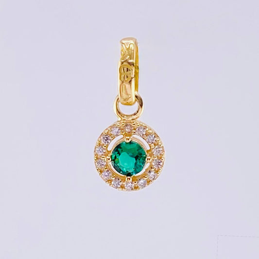Dije Circular Tupido 0.85gr / 1.5cm / Oro Amarillo 18K
