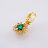 Dije Circular Tupido 0.85gr / 1.5cm / Oro Amarillo 18K