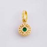 Dije Circular Tupido 0.85gr / 1.5cm / Oro Amarillo 18K