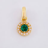 Dije Circular Tupido 0.85gr / 1.5cm / Oro Amarillo 18K