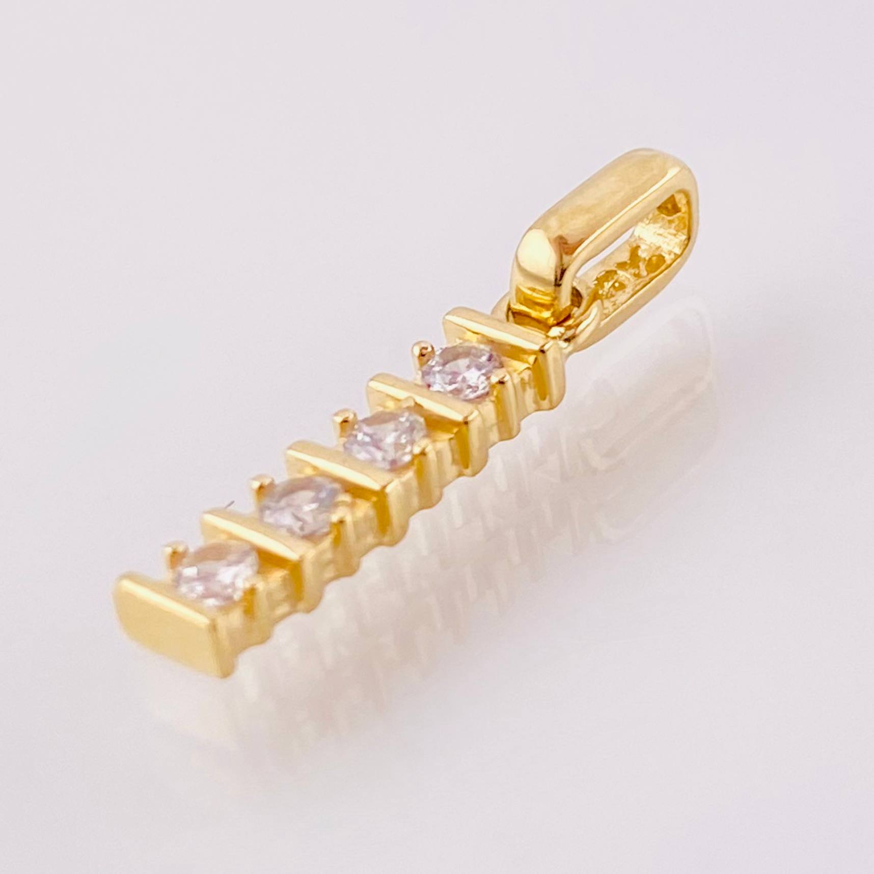 Dije Fila Intersecta 1.2gr / 2.3cm / Oro Amarillo 18K *