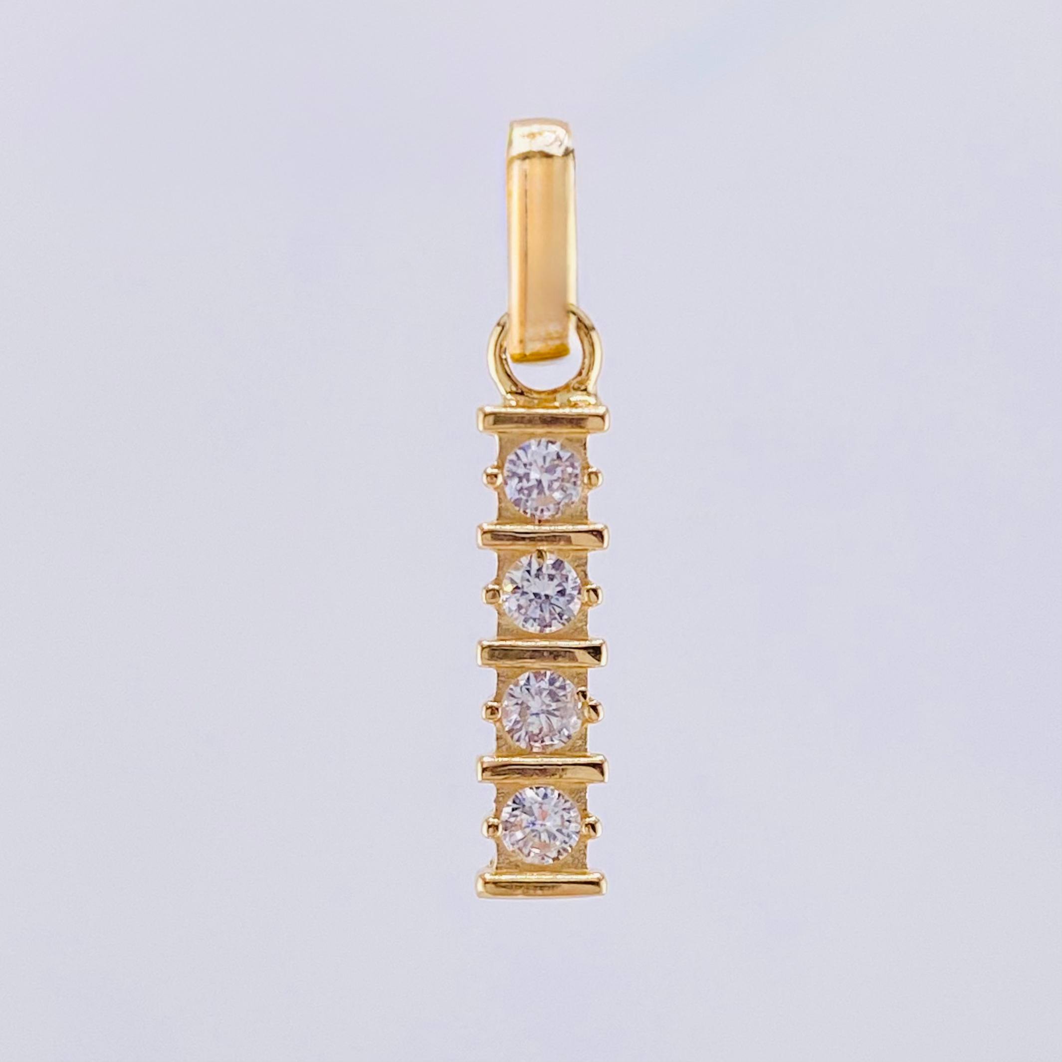 Dije Fila Intersecta 1.2gr / 2.3cm / Oro Amarillo 18K *