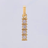 Dije Fila Intersecta 1.2gr / 2.3cm / Oro Amarillo 18K *