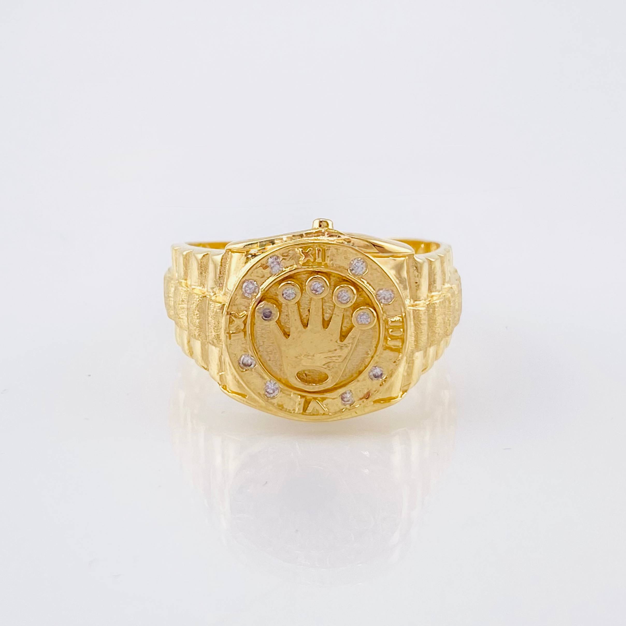 Anillo Correa Corona 7.45gr / T10 1/2 / Oro Amarillo 18K *