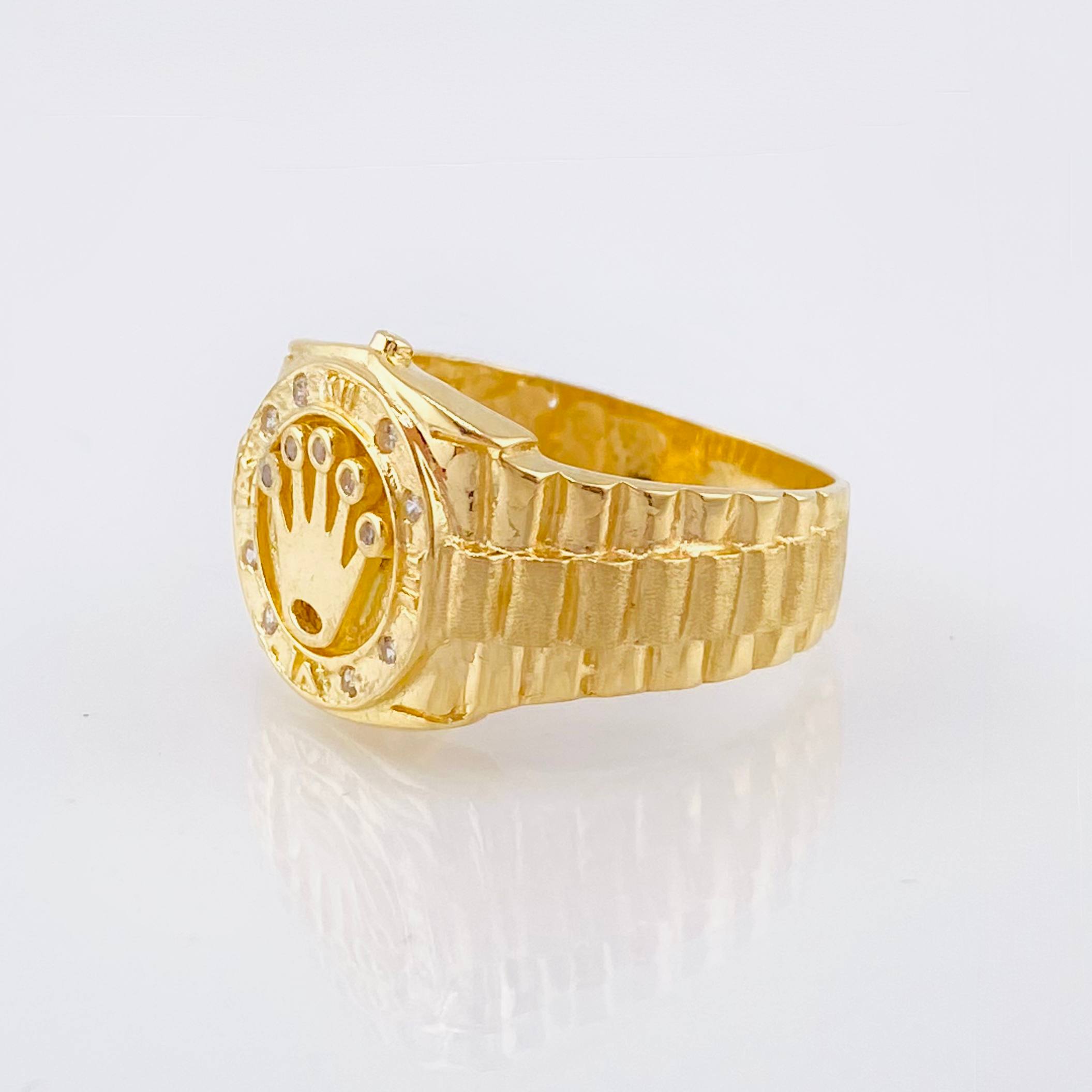 Anillo Correa Corona 7.45gr / T10 1/2 / Oro Amarillo 18K *