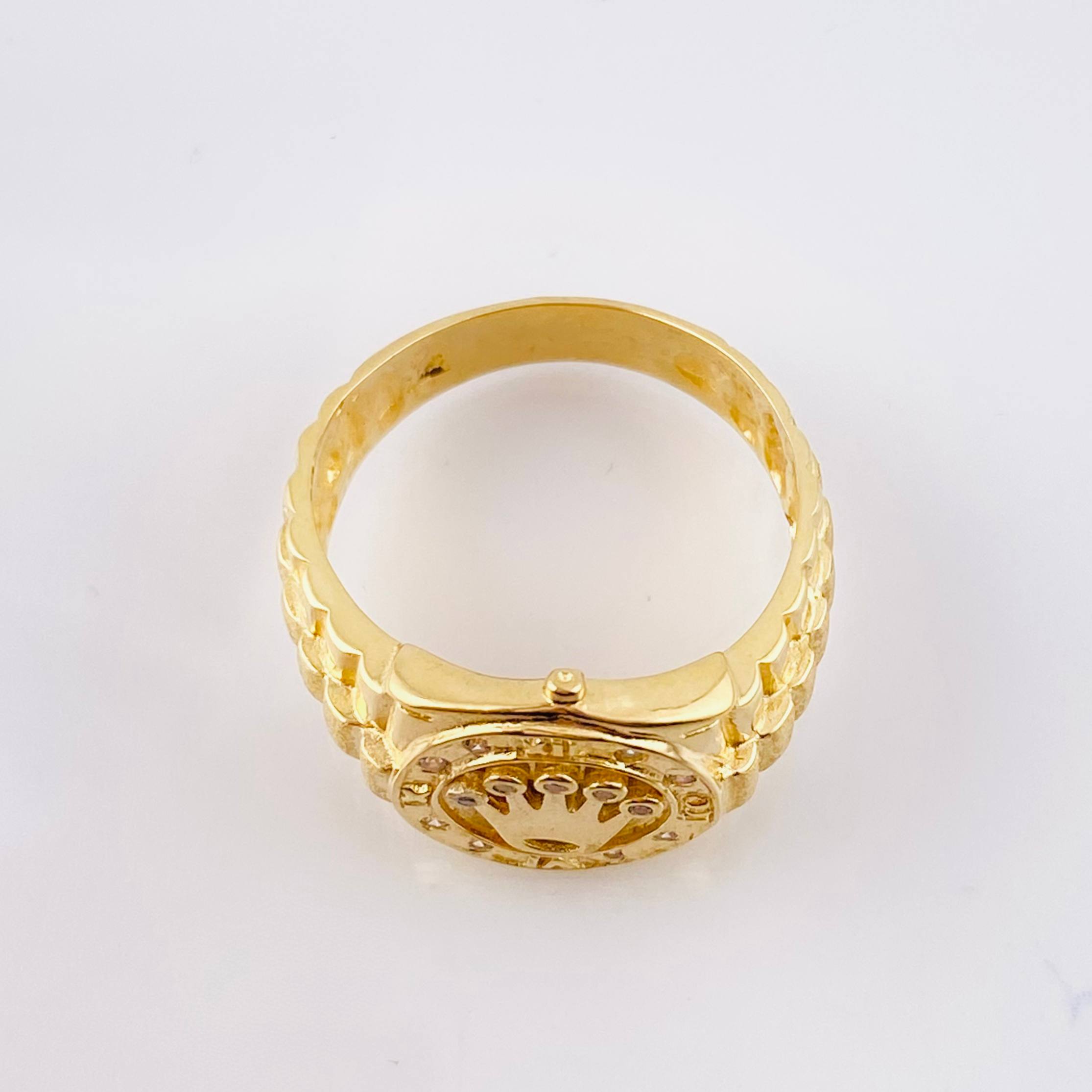 Anillo Correa Corona 7.45gr / T10 1/2 / Oro Amarillo 18K *