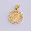 Dije Corona Circular 3.45gr / 2.8cm / Oro Amarillo 18K ©