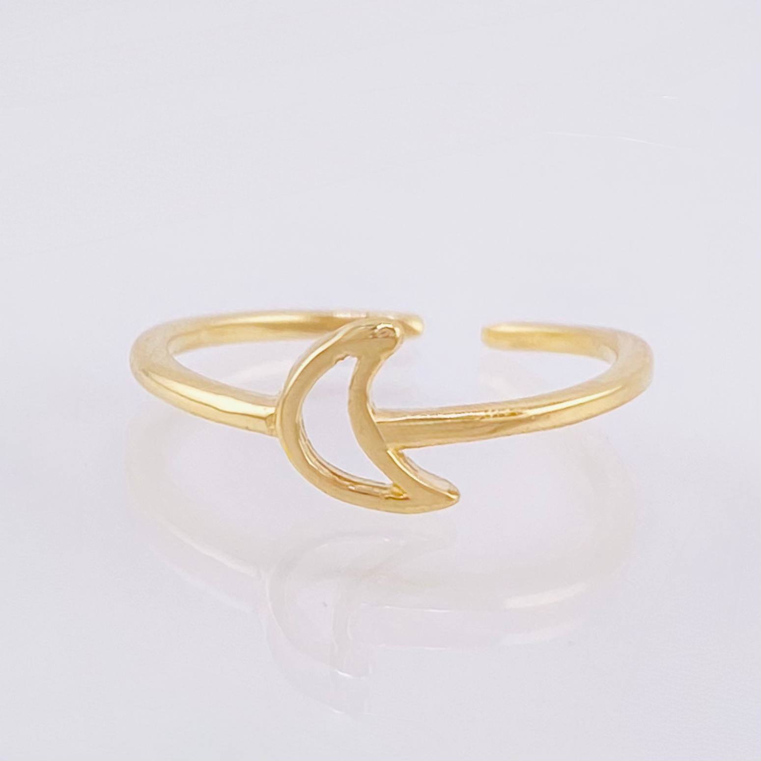 Anillo Luna 1gr / T3 3/4 / Oro Amarillo 18K *