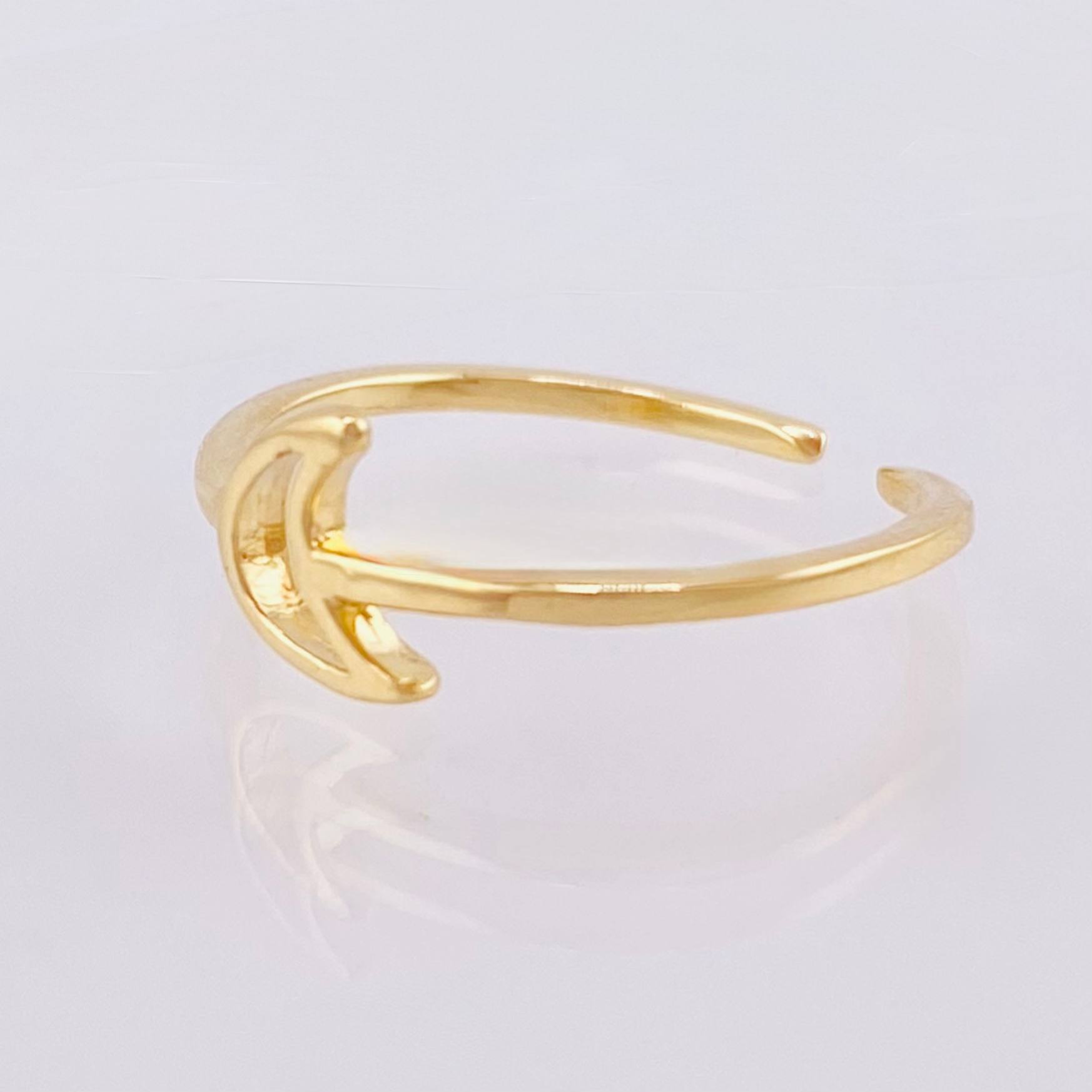 Anillo Luna 1gr / T3 3/4 / Oro Amarillo 18K *