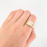 Anillo Correa Corona 5.5gr / T10 1/2 / Oro Amarillo 18K *