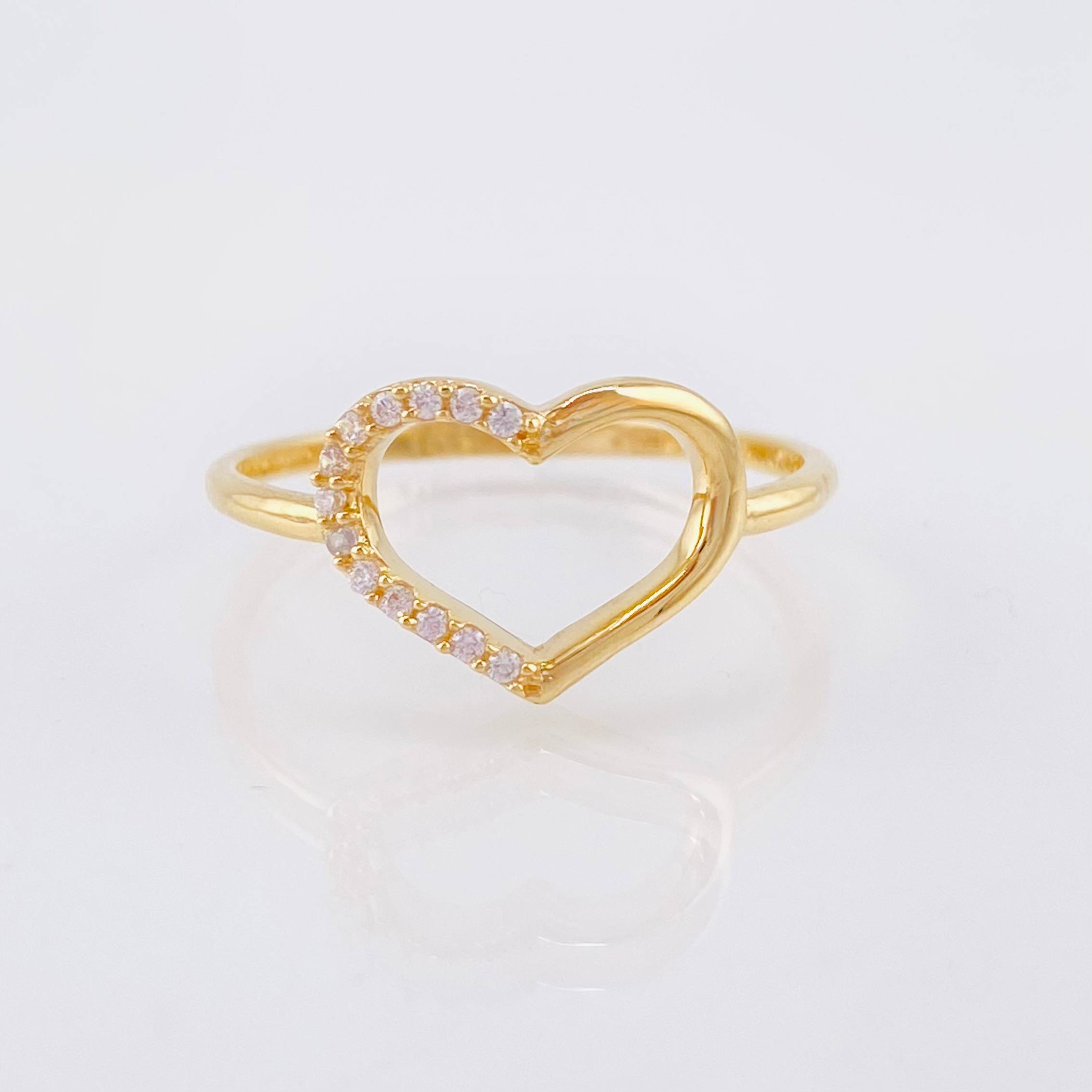 Anillo Corazon Silueta 1.5gr / T8 / Oro Amarillo 18K