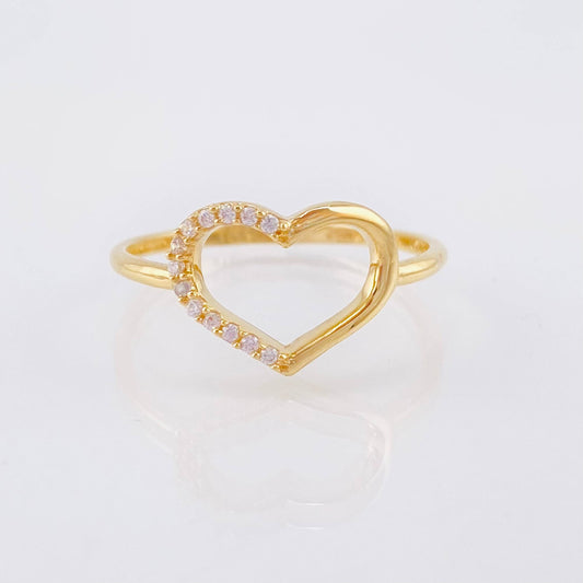Anillo Corazon Silueta 1.5gr / T8 / Oro Amarillo 18K