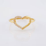 Anillo Corazon Silueta 1.5gr / T8 / Oro Amarillo 18K