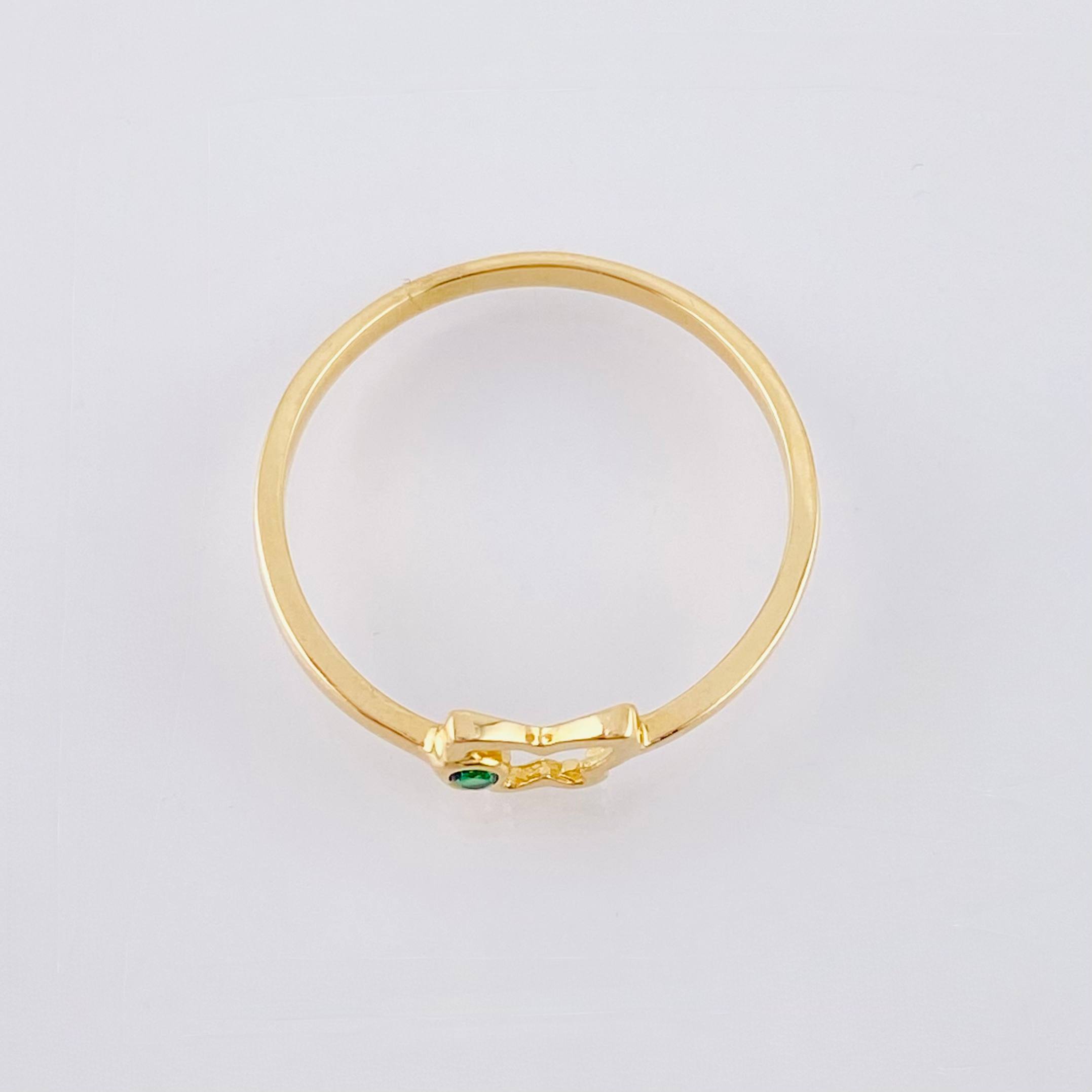 Anillo Mariposa Silueta 1.45gr / T8 / Oro Amarillo 18K