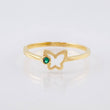 Anillo Mariposa Silueta 1.45gr / T8 / Oro Amarillo 18K