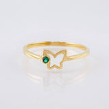 Anillo Mariposa Silueta 1.45gr / T8 / Oro Amarillo 18K