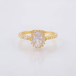 Anillo Halo Ovalado 2.1gr / T5 3/4 / Oro Amarillo 18K