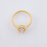 Anillo Halo Ovalado 2.1gr / T5 3/4 / Oro Amarillo 18K