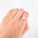 Anillo Halo Ovalado 2.1gr / T5 3/4 / Oro Amarillo 18K