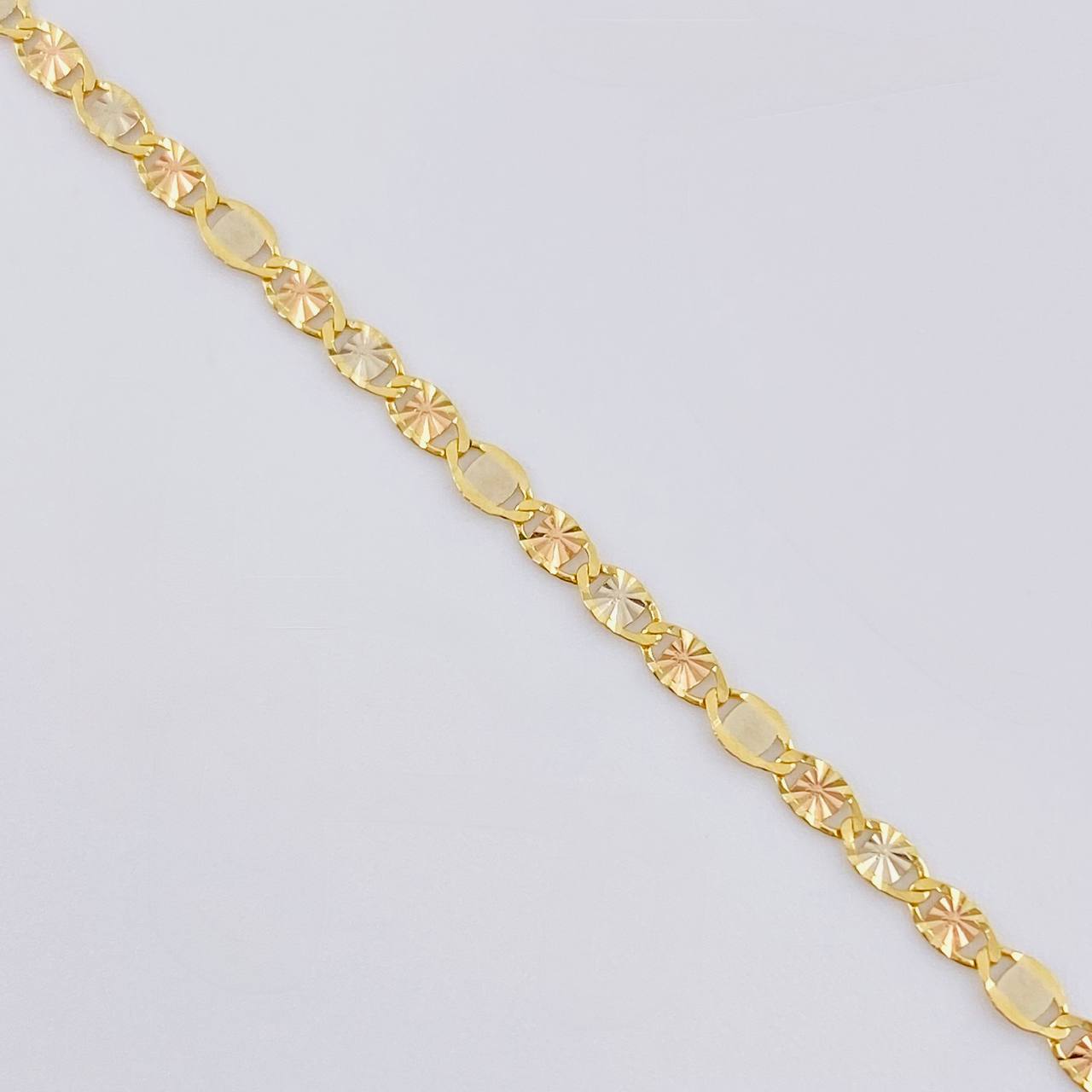 CadenaEscalera Plana Diamantada 2.3 g / 45 cm / 2.2 mm Tres Oros  18K