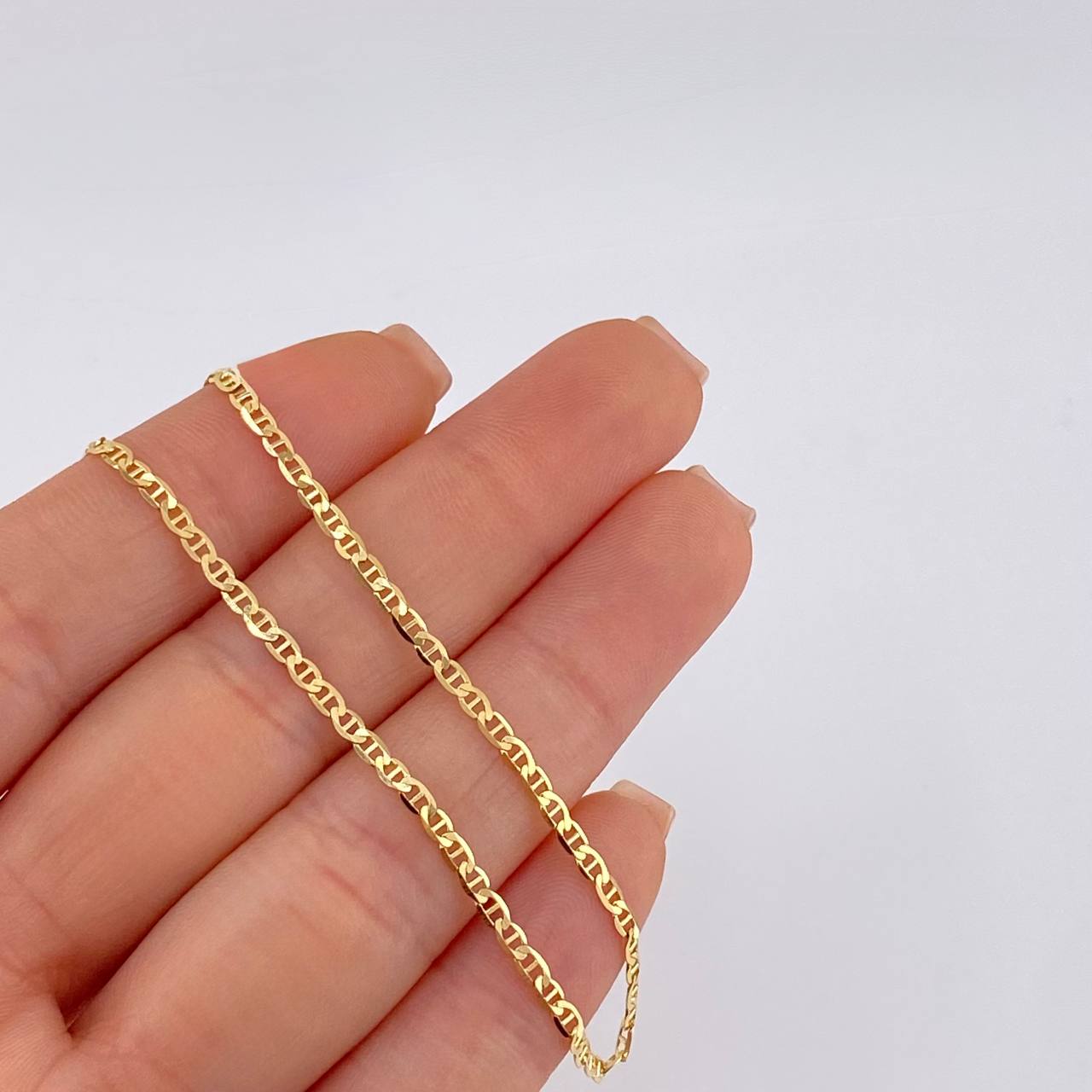 Cadena Escalera Plana 4.1 g / 50 cm / 2.2 mm Oro Amarillo 18K