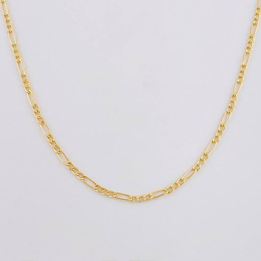 Cadena Figaro 2.6g / 60cm / 2.7mm Oro Amarillo 18K