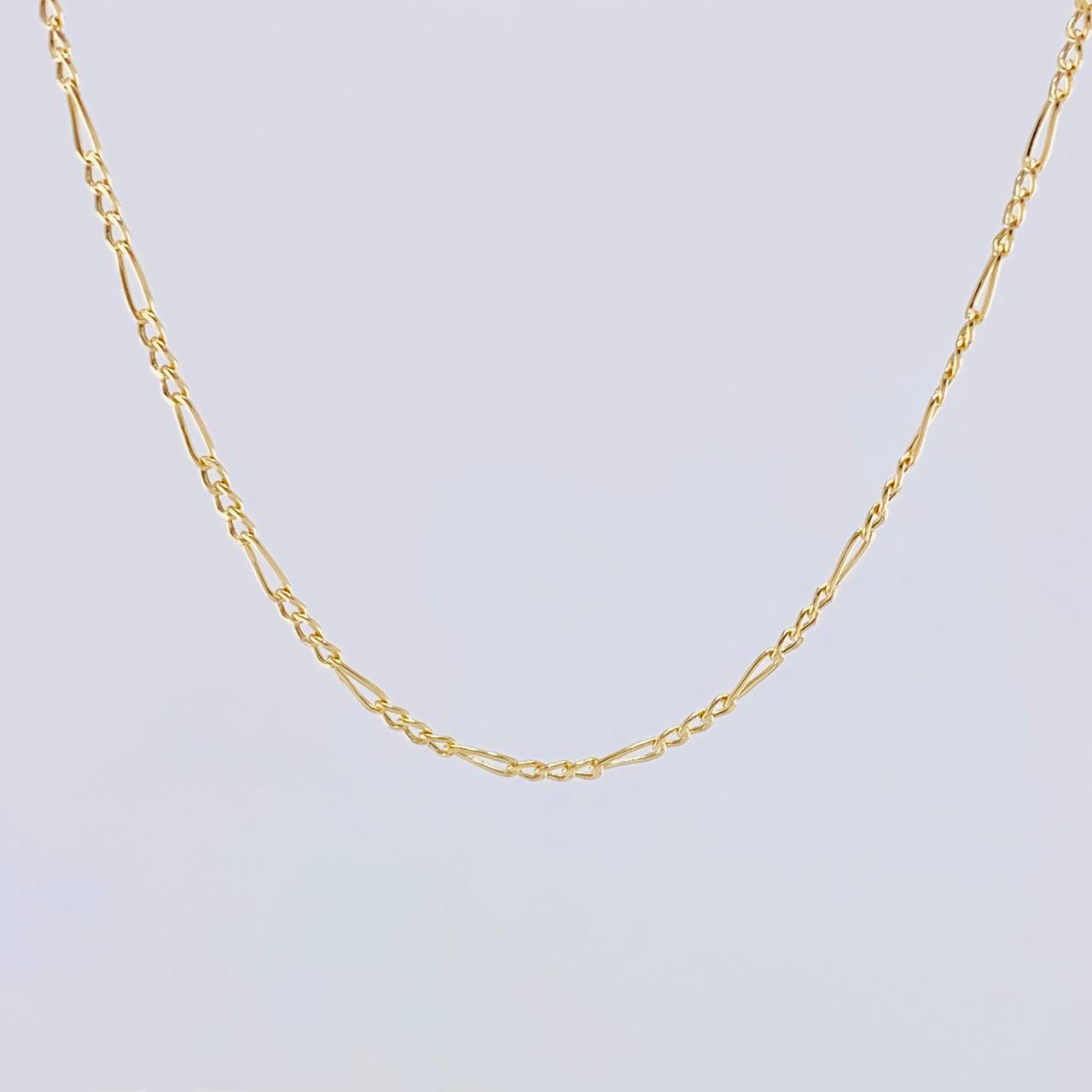Cadena Figaro 2.8g / 60cm / 2.7mm Oro Amarillo 18K