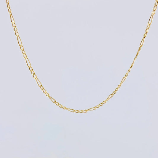 Cadena Figaro 2.6g / 60cm / 2.3mm Oro Amarillo 18K