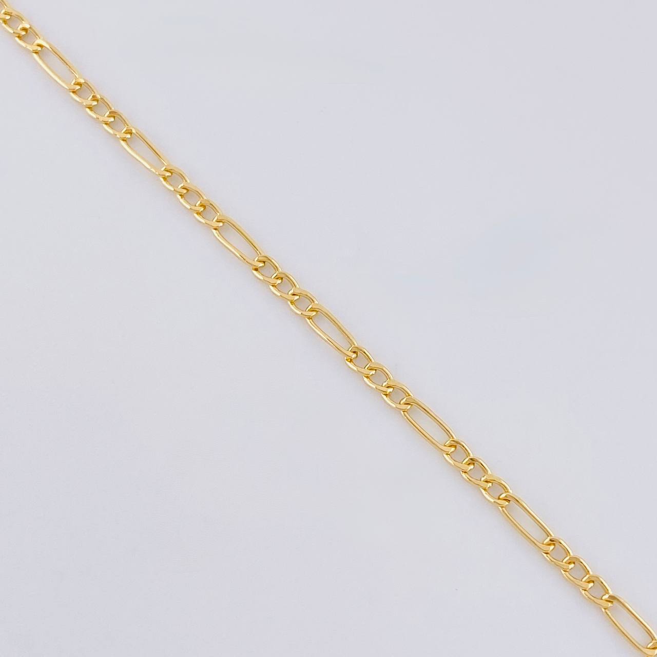 Cadena Figaro 3.05g / 60cm / 2.7mm Oro Amarillo 18K