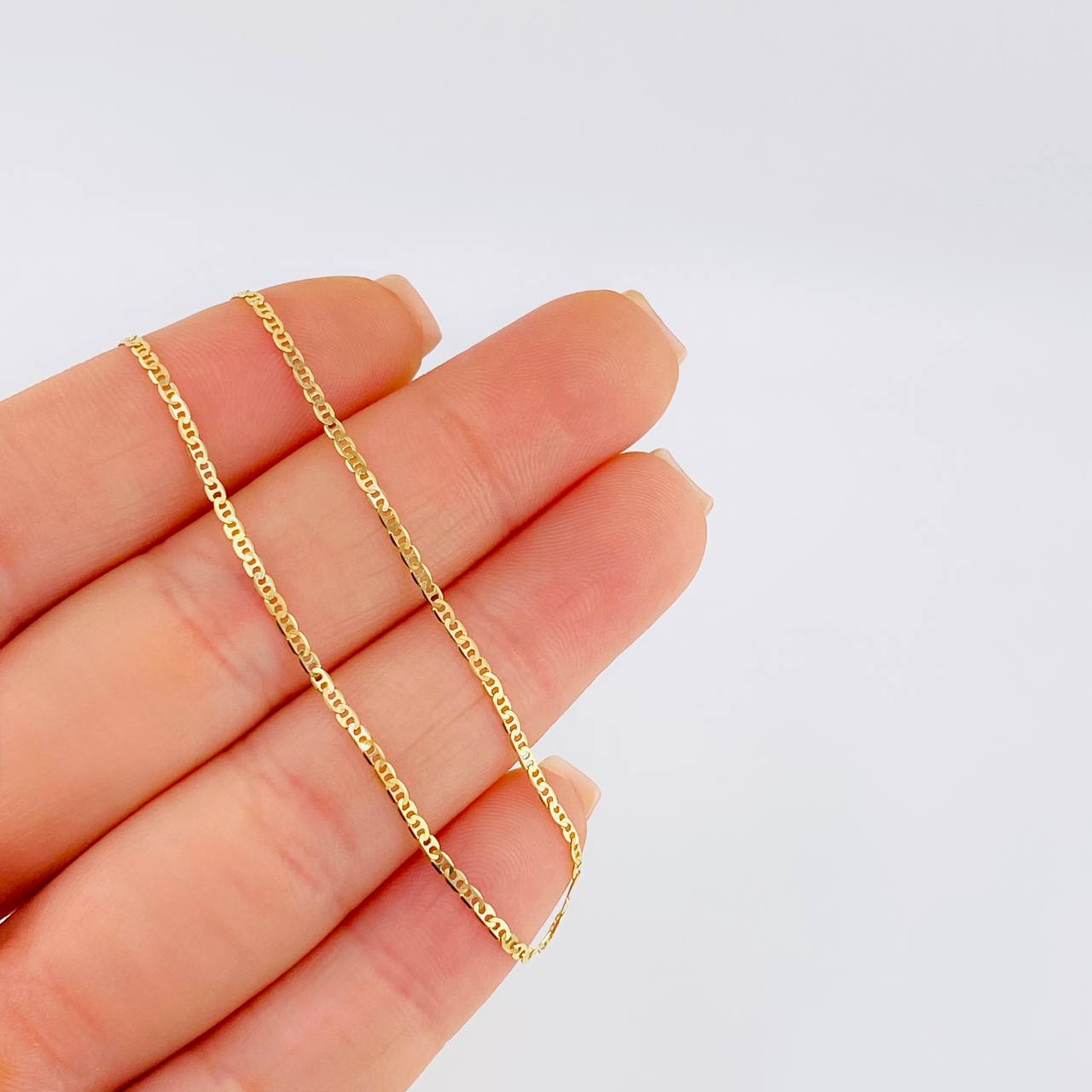 Cadena Escalera Plana 1.75 g / 45.1 cm / 1.4 mm Oro Amarillo 18K