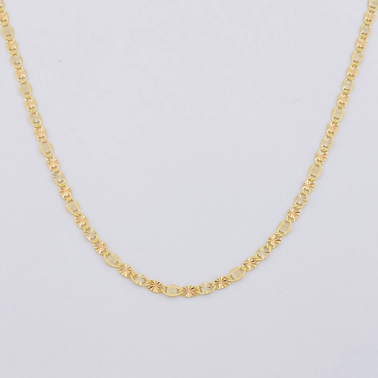 CadenaEscalera Plana Diamantada 2.3 g / 45 cm / 2.2 mm Tres Oros  18K