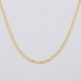 CadenaEscalera Plana Diamantada 2.3 g / 45 cm / 2.2 mm Tres Oros  18K