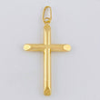 Dije Cruz Puntas Planas 1.7 g / 4.5 cm Oro Amarillo 18K